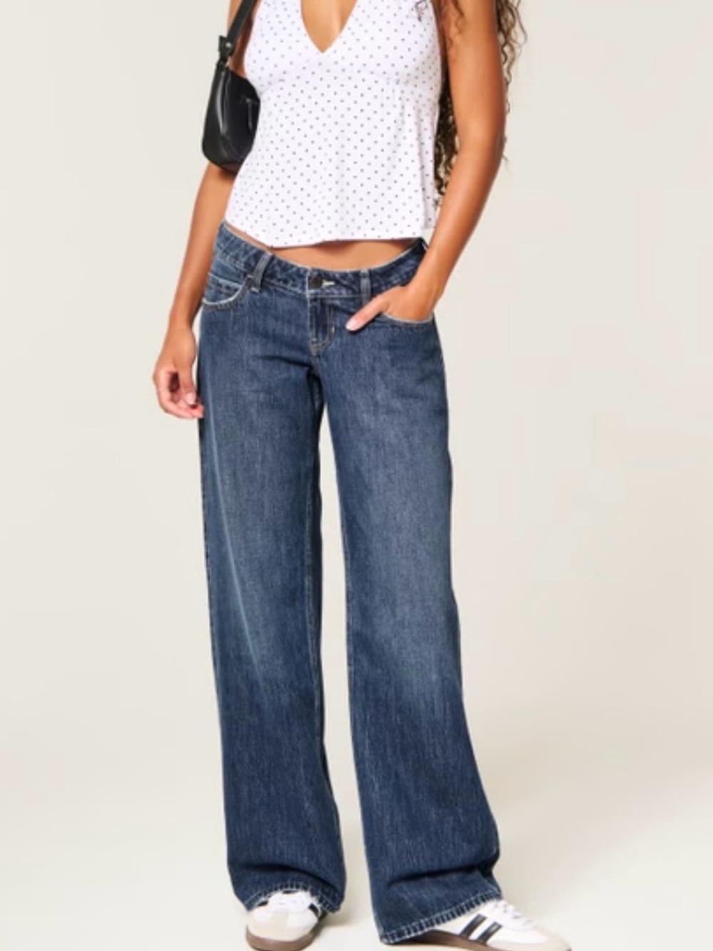 HOLLISTER Low Rise Loose fit straight leg denim Jean